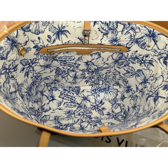 NIB Louis Vuitton Neverfull MM By The Pool Blue M11263 With Pouch 💯% Authentic - Picture 14 of 16